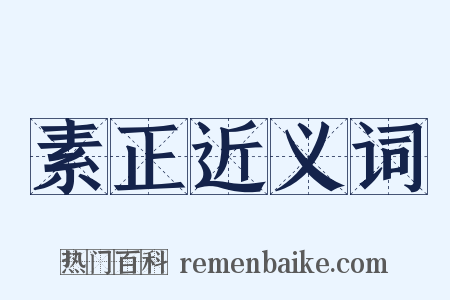 素正近义词是什么意思的图片